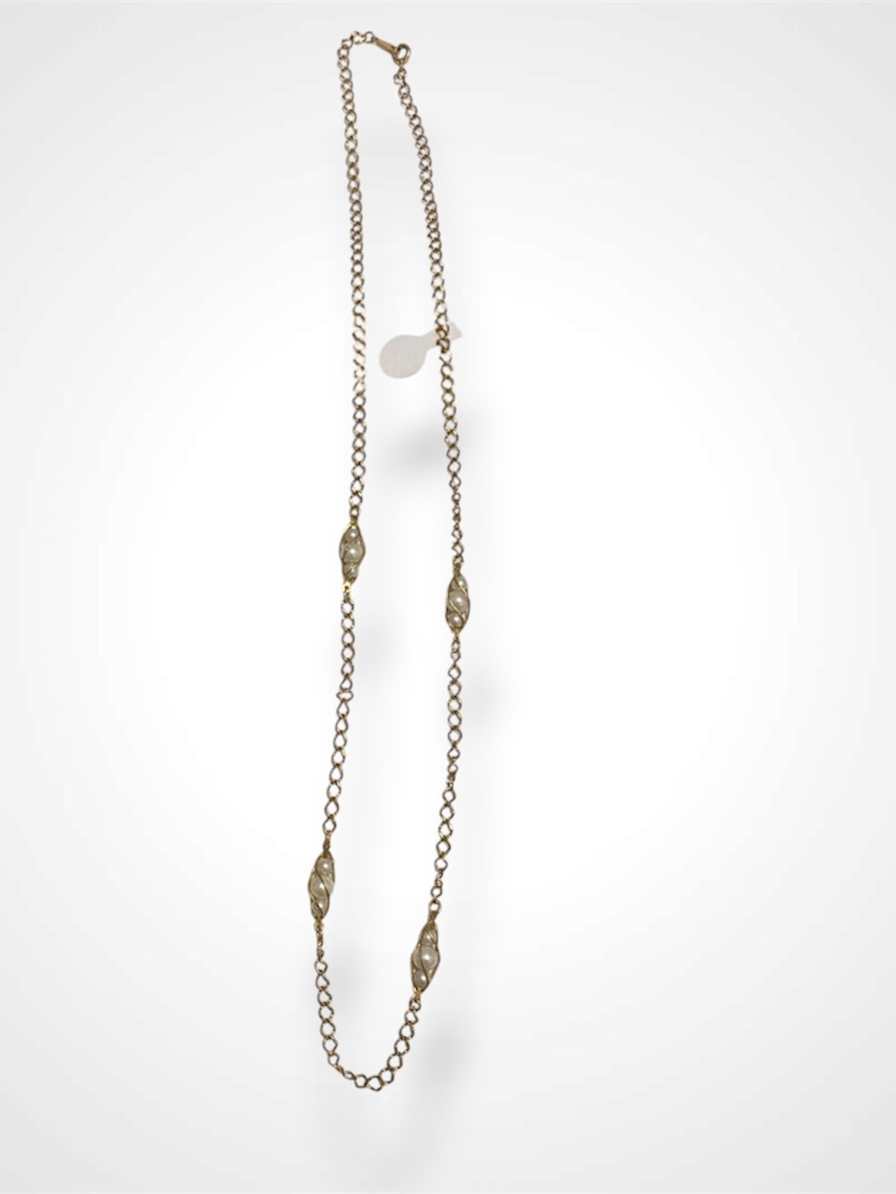Vintage AVON Delicate Gold-Tone Long Station Necklace